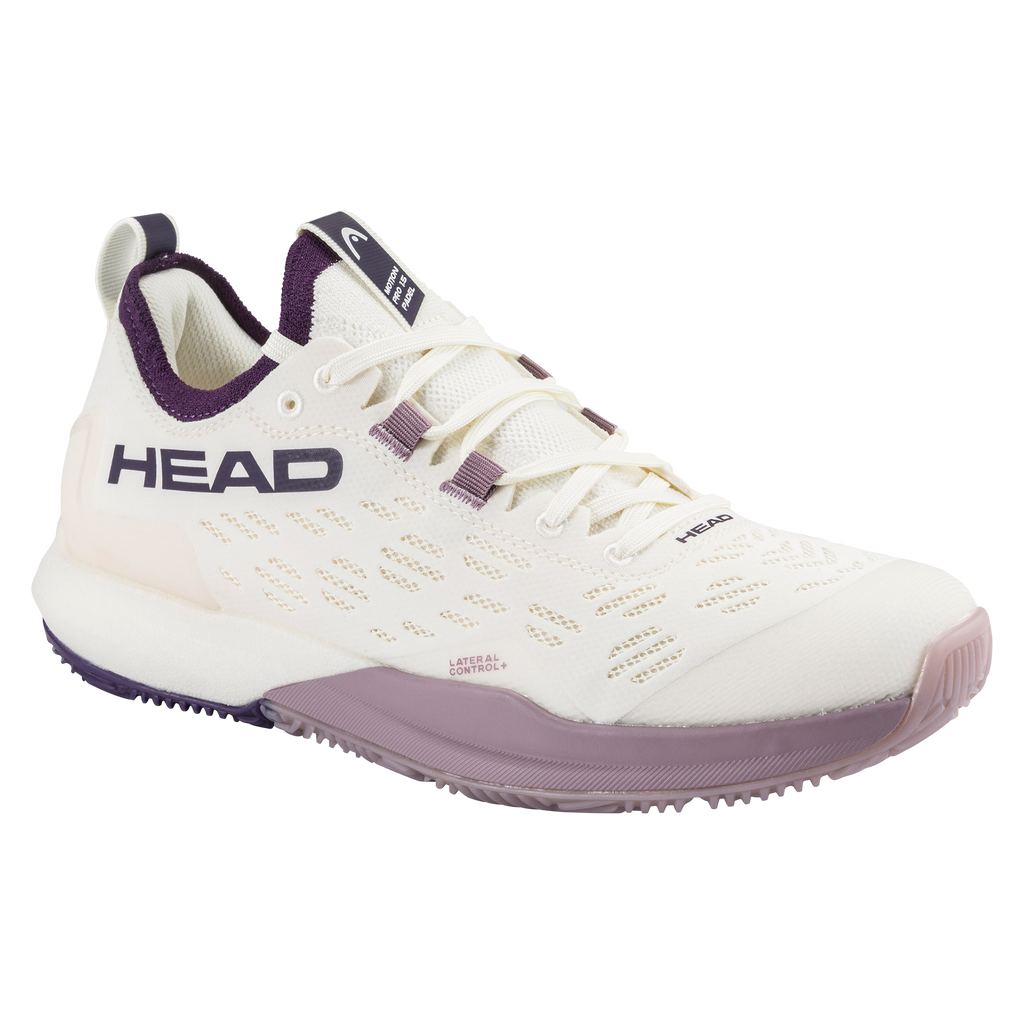 HEAD Women's Motion Pro 1.5 Padel Shoes Chalk White Purple Night