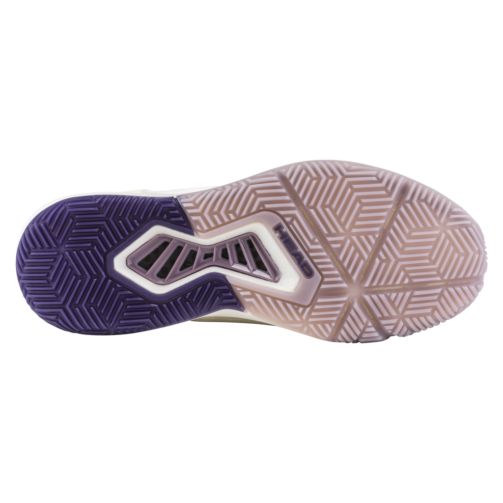 HEAD Women's Motion Pro 1.5 Padel Shoes Chalk White Purple Night