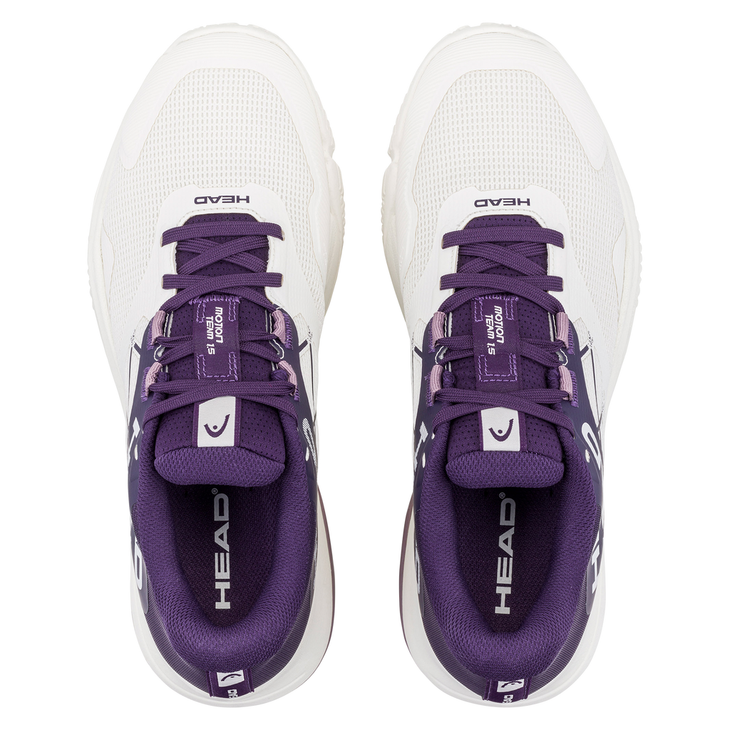 HEAD Women's Motion Team 1.5 Padel Shoes Chalk White Purple Night