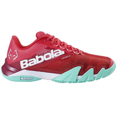 Babolat Men's Jet Premura 2 Lebron Padel Shoes Red Electric Green