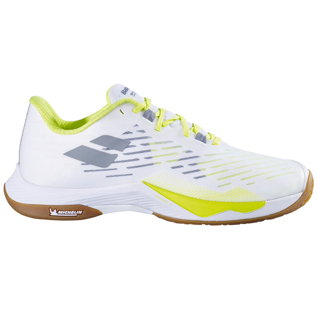 Babolat Men's Shadow Tour 5 Indoor Shoes White Lime