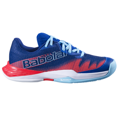 Babolat Junior Jet Premura 2 Padel Shoes Blue Poppy Red