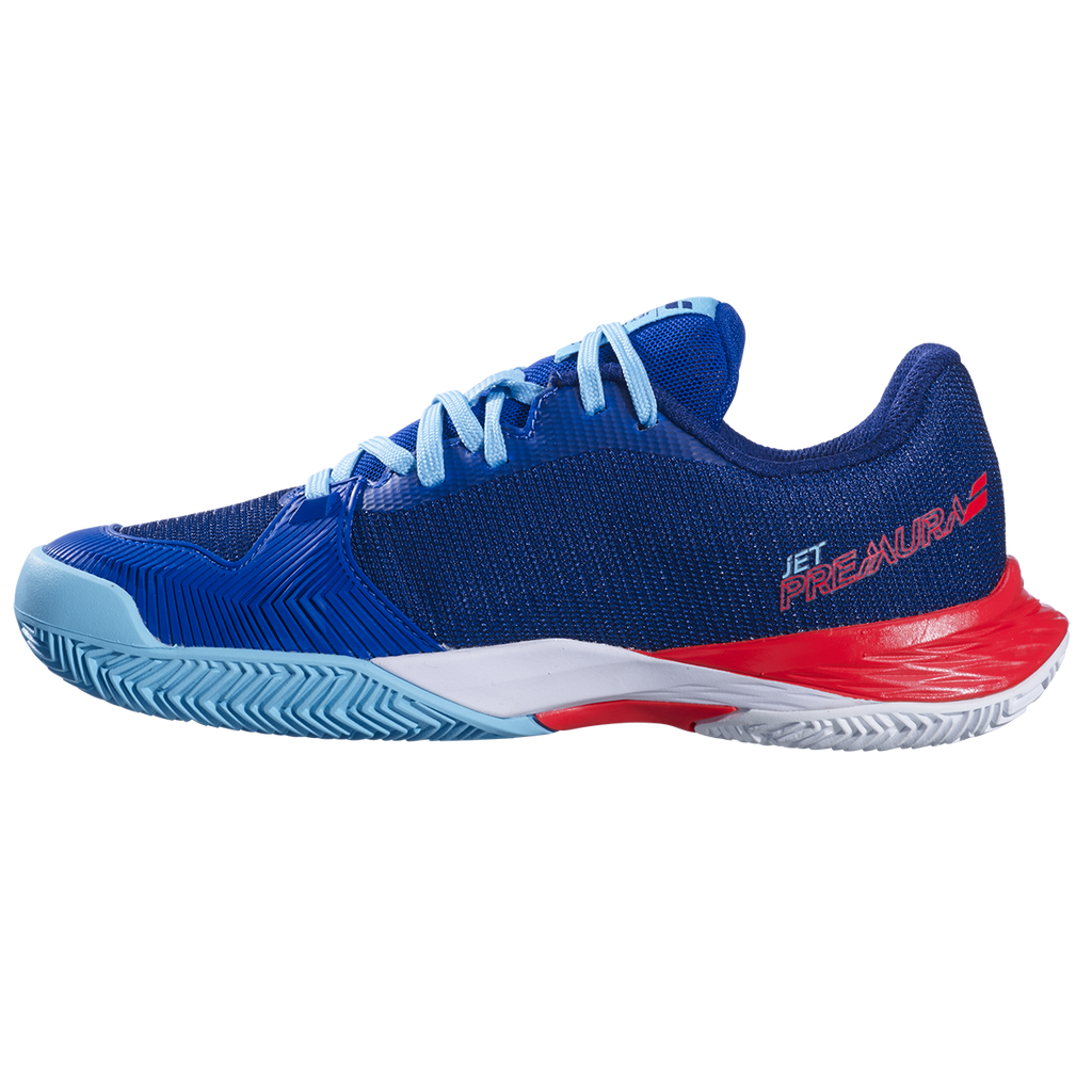 Babolat Junior Jet Premura 2 Padel Shoes Blue Poppy Red