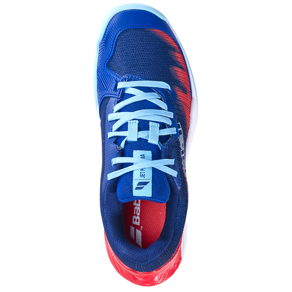 Babolat Junior Jet Premura 2 Padel Shoes Blue Poppy Red