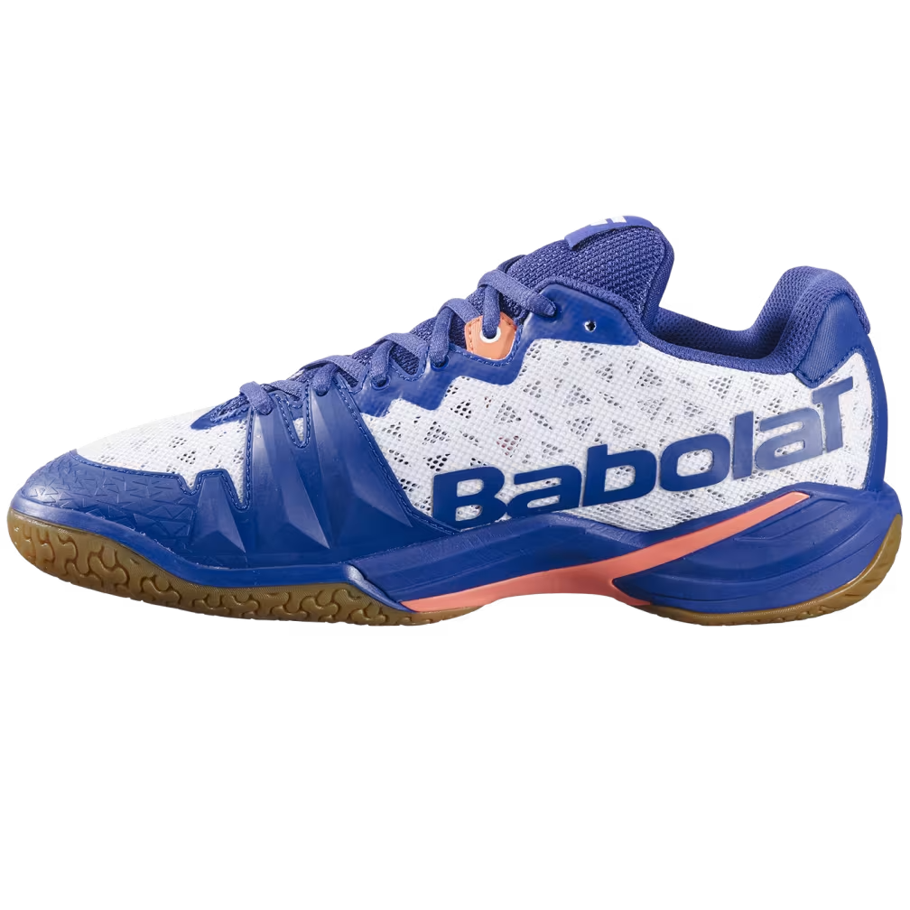 Babolat Men's Shadow 4 Indoor Court Shoes White Blue Navy