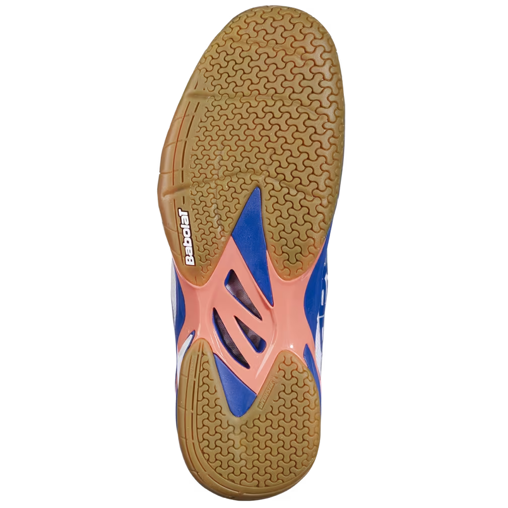 Babolat Men's Shadow 4 Indoor Court Shoes White Blue Navy