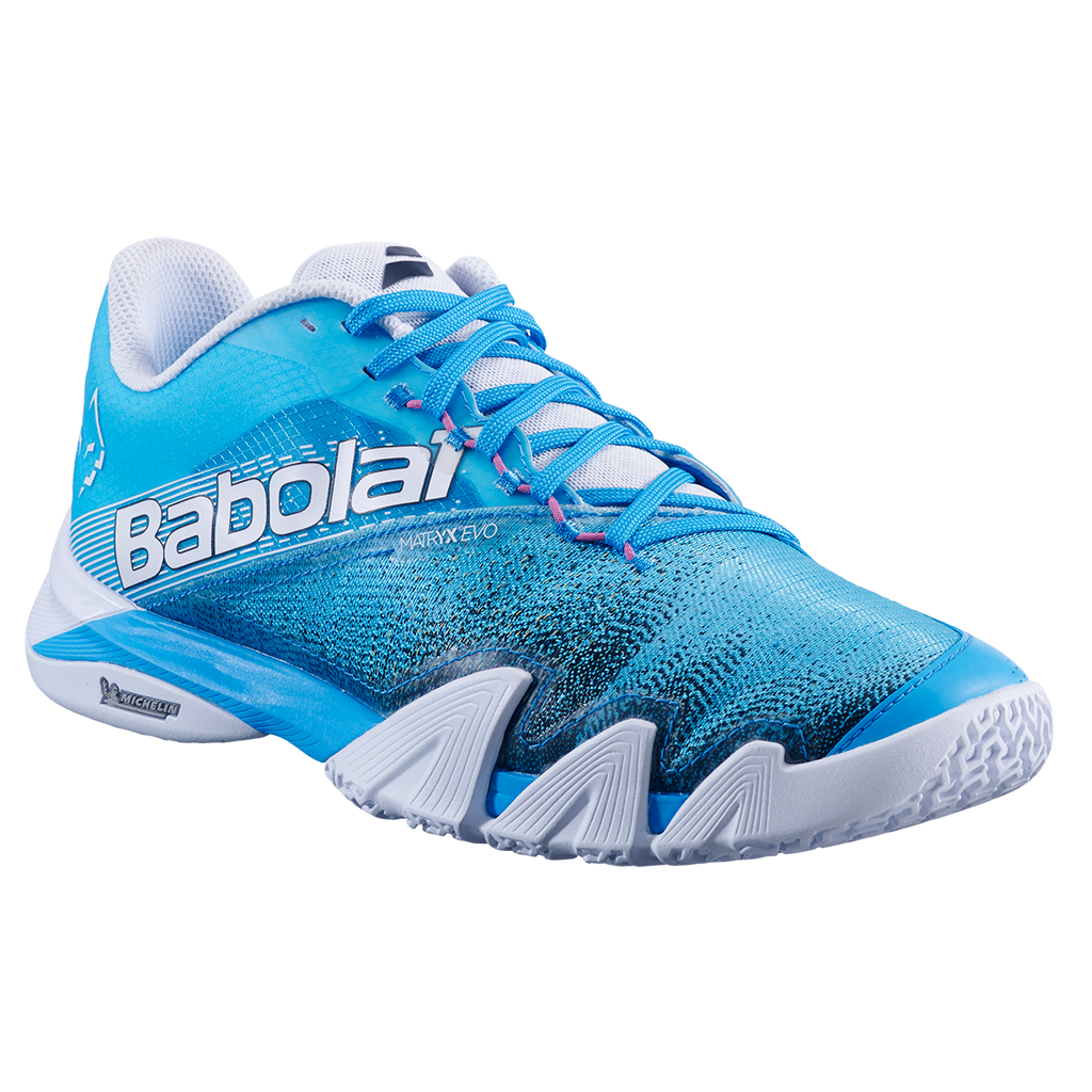 Babolat Men's Jet Premura 2 Lebron Padel Shoes Cyan Blue