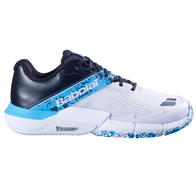 Babolat Men's Movea 2 Padel Shoes 25 White Cyan Blue