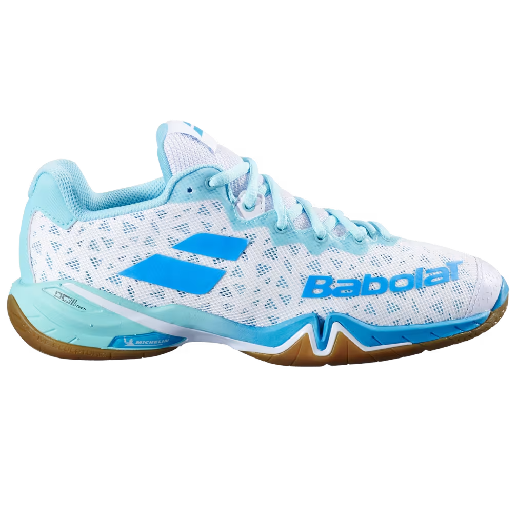 Babolat Women's Shadow 4 Indoor Court Shoes White Lagoon