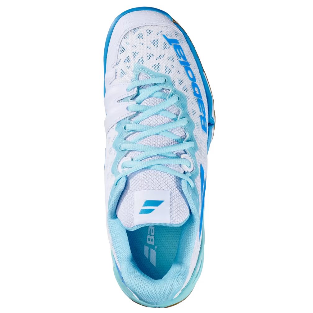Babolat Women's Shadow 4 Indoor Court Shoes White Lagoon