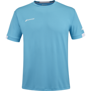 Babolat Boys' Play Crew Neck Tee Cyan Blue