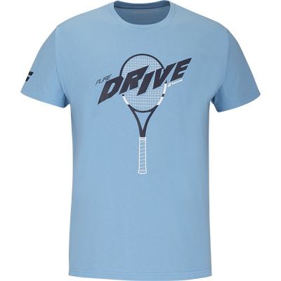 Babolat Men's Drive Cotton Tee Drive Heritage Blue