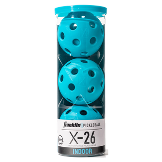 Franklin X-26 Indoor Pickleball Balls - Pack Of 3 Blue