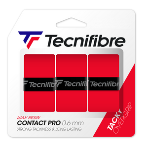 Three red Contact Pro Tecnifibre Overgrips