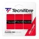 Pack of three Red Tecnifibre Players Pro overgrips