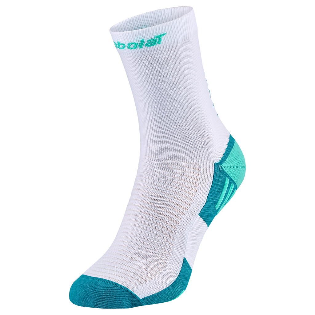 Babolat Padel Mid-Calf Socks White Electric Green