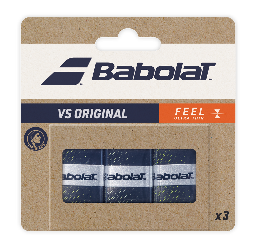 Babolat VS Original Feel Grip 3 Pack - Black Fluo Yellow