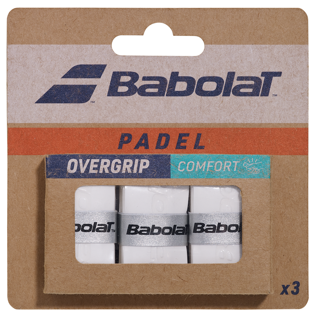 Babolat Comfort Padel Overgrip - 3 Pack White
