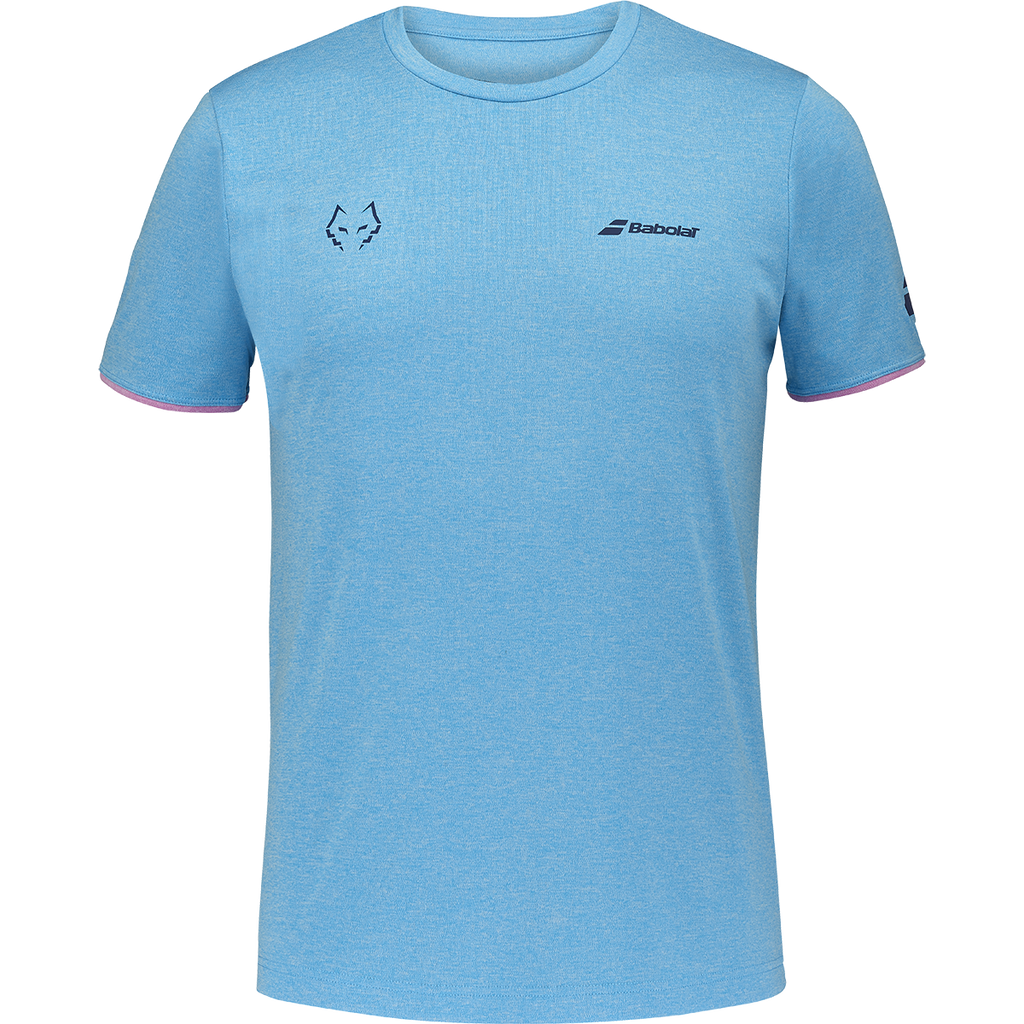 Babolat Men's Crew Neck Tee Lebron 25 Cyan Blue Heather
