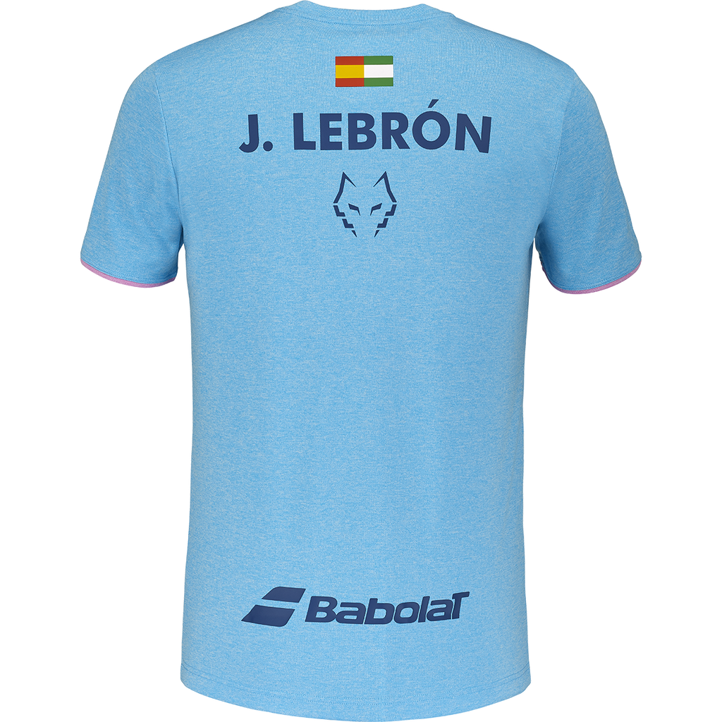 Babolat Men's Crew Neck Tee Lebron 25 Cyan Blue Heather