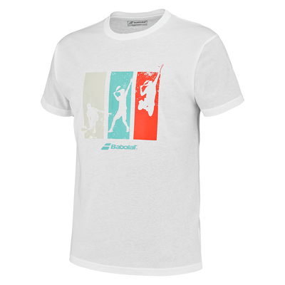 Babolat Men's Padel Cotton Tee 25 White