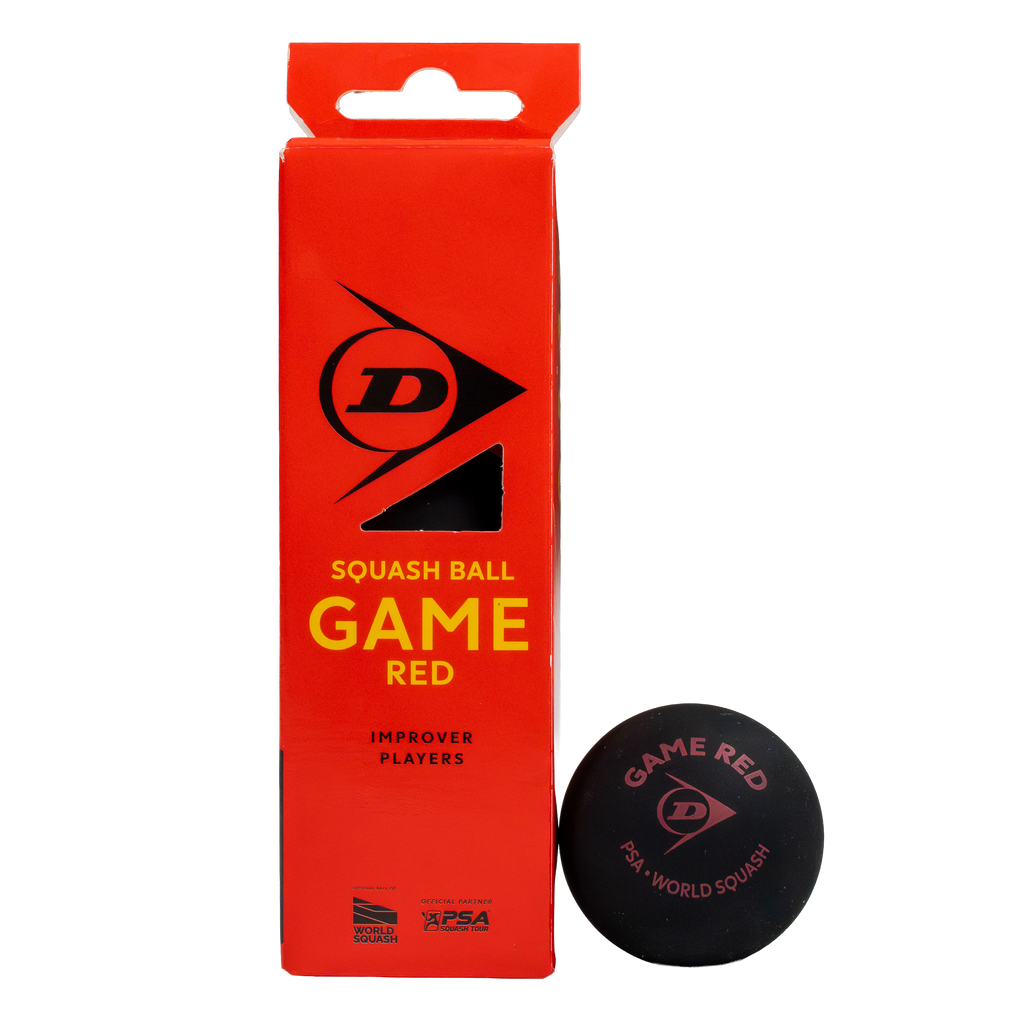 Dunlop GAME Red Squash Ball -  3 Ball Box