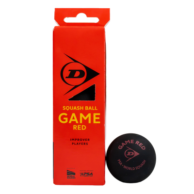 Dunlop GAME Red Squash Ball -  3 Ball Box