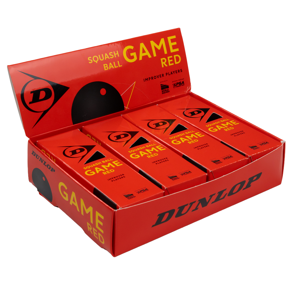 Dunlop GAME Red Squash Ball -  Dozen