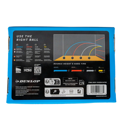 Dunlop GAME Blue Squash Ball -  Dozen