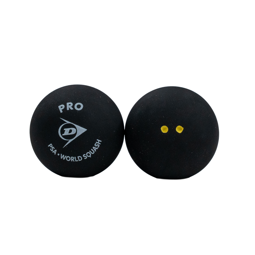 Dunlop Pro Squash Ball - 1 Dozen Double Yellow Dot