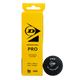 Dunlop Pro Squash Ball - 3 Ball Tube - Double Yellow Dot