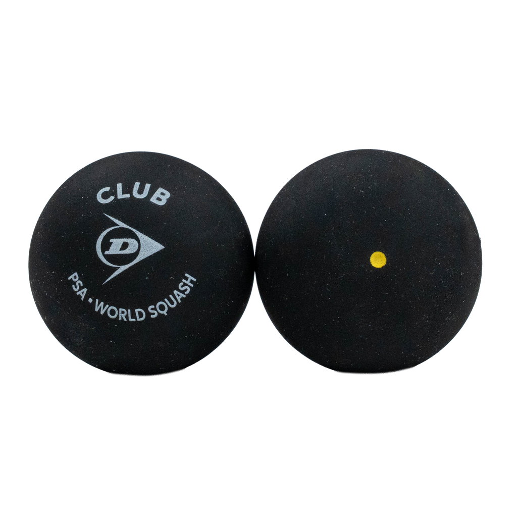 Dunlop CLUB Squash Ball - 1 Dozen. Single Yellow Dot