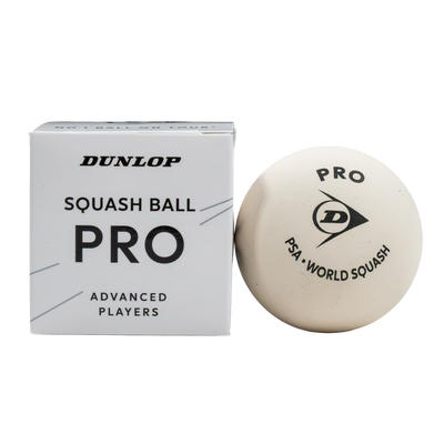 Dunlop Pro White Squash Ball - 1 Ball