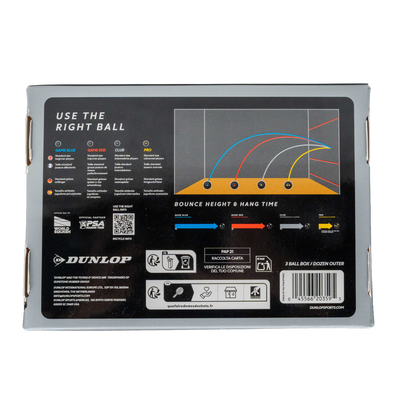 Dunlop CLUB Squash Ball - 1 Dozen. Single Yellow Dot