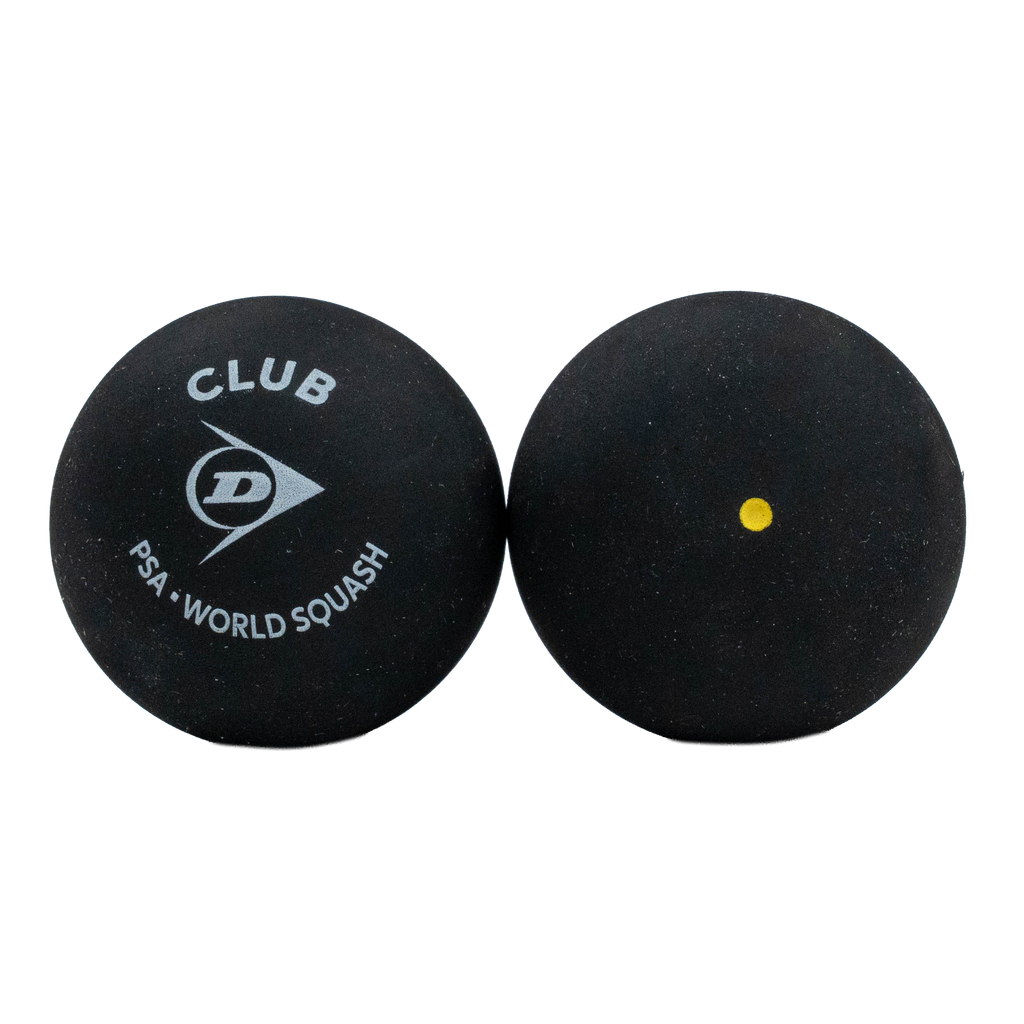 Dunlop CLUB Squash Ball - 3 Ball Tube. Single Yellow Dot