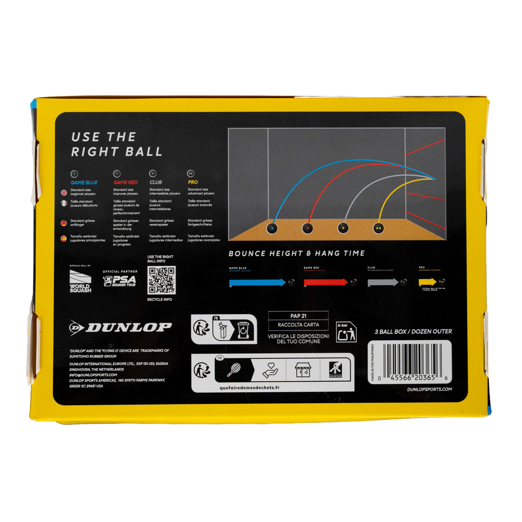 Dunlop Mixed Squash Ball Pack