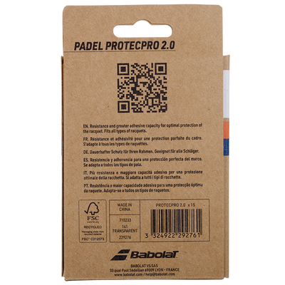 Babolat Protecpro 2.0 Protection Tape - 15 Pack Clear