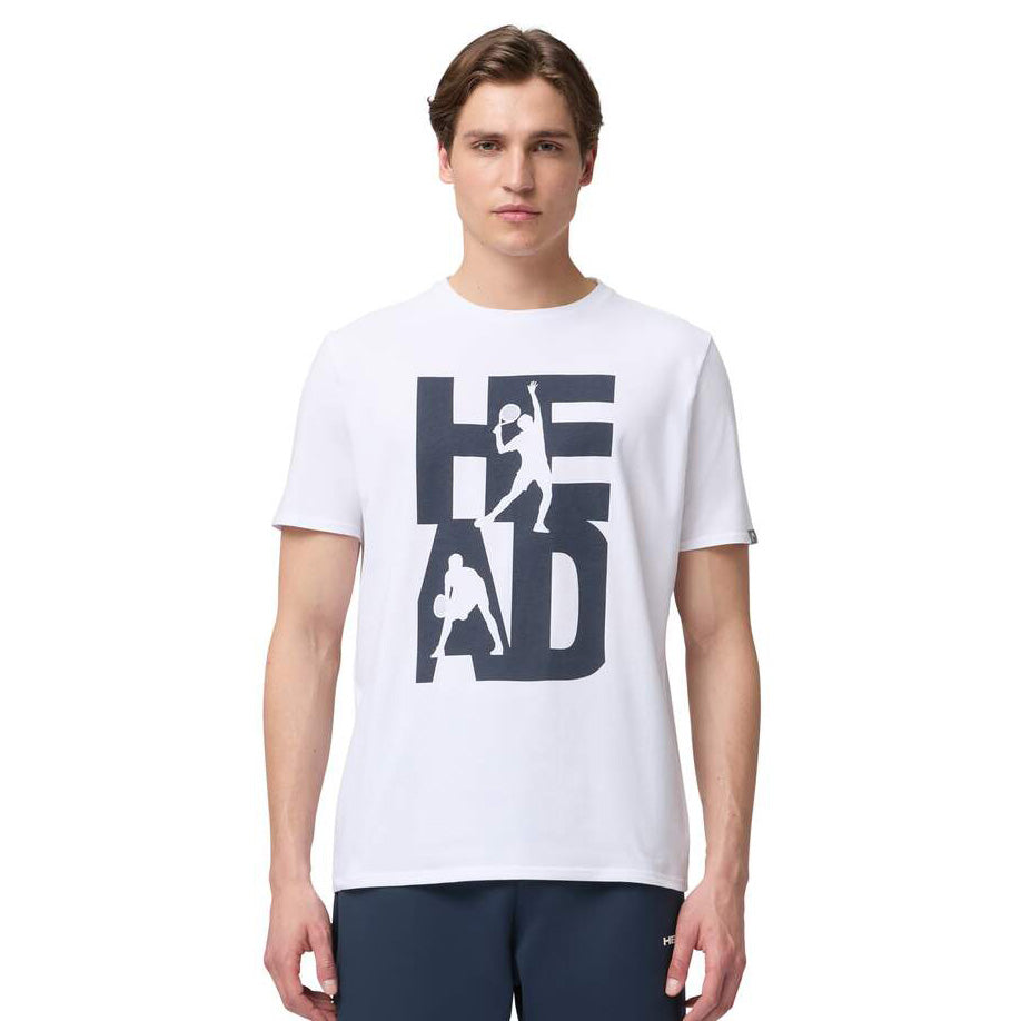 HEAD Men's Vision T-Shirt White Navy