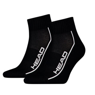 HEAD Performance Quarter Sock 2 Pack Black White