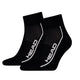 HEAD Performance Quarter Sock 2 Pack Black White