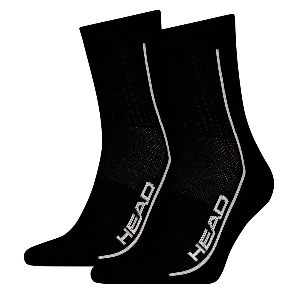 HEAD Performance Short Crew Sock 2 Pack Black