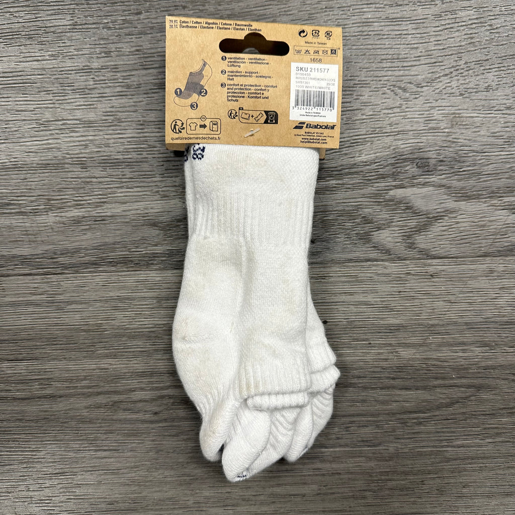 Babolat Invisible 2 Pack Women Socks White OUTLET