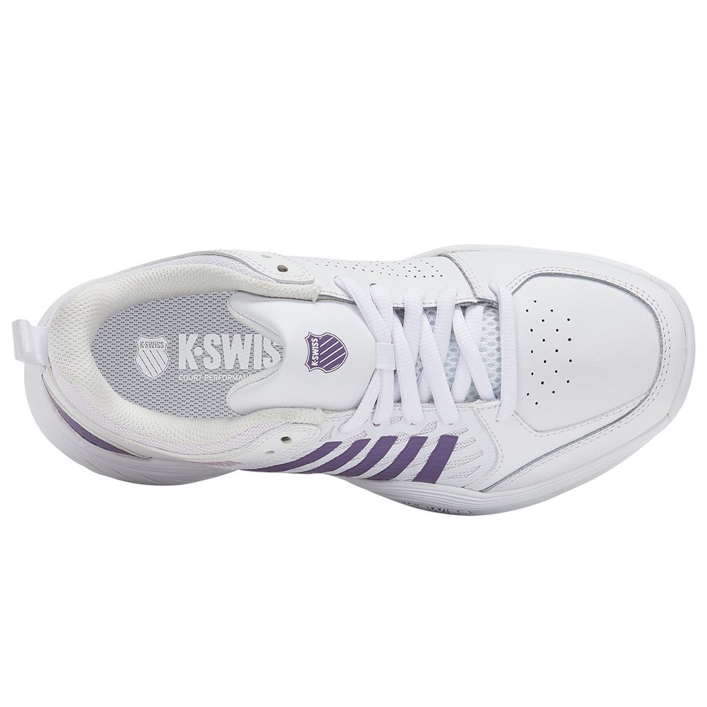 K-Swiss Women's Court Express 2 Tennis Shoes White Purple Haze