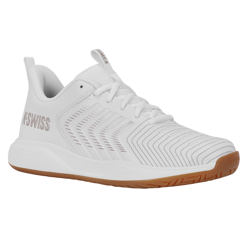 K-Swiss Women's Ultrashot Light Indoor Court Shoes White/Rose Gold