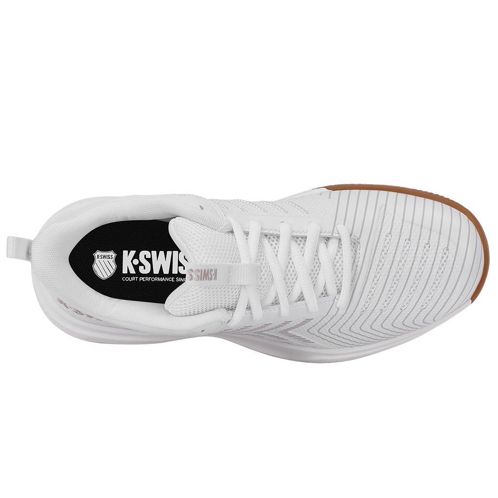 K-Swiss Women's Ultrashot Light Indoor Court Shoes White/Rose Gold