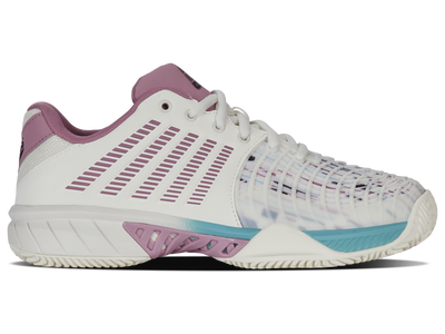 K-Swiss Women's Express Light 3 Padel Shoes White Lilas Turquoise