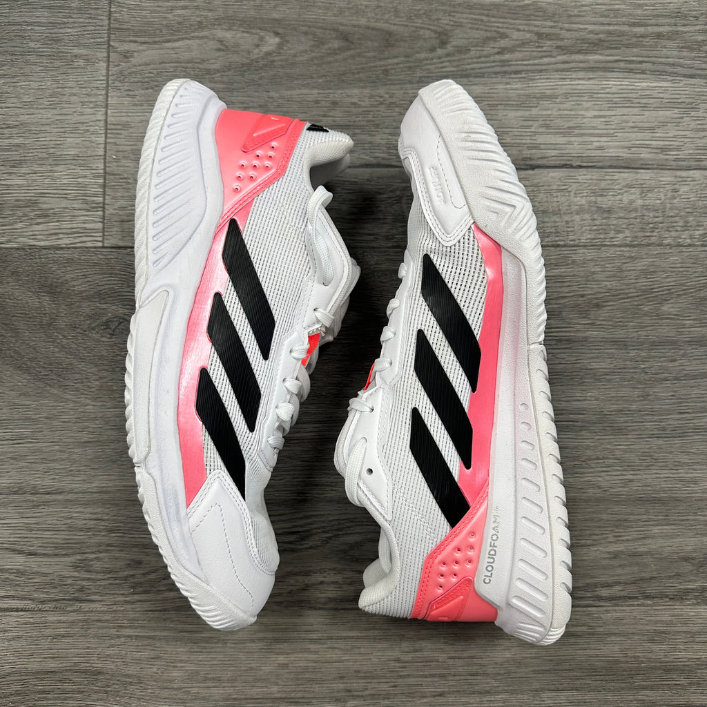 Adidas Men's Courtquick Padel Shoes White Solar Turbo OUTLET