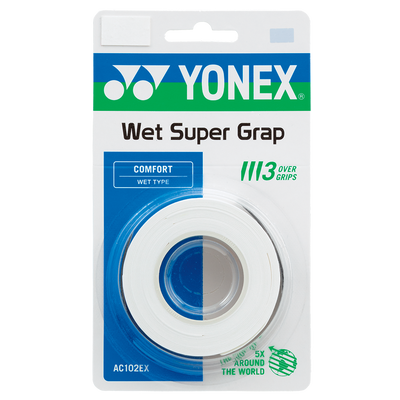 Yonex AC102EX Super Grap Overgrips Pack Of 3 White