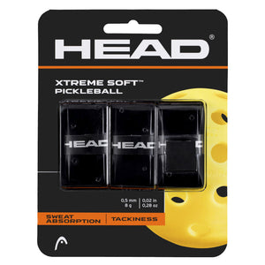 HEAD Xtreme Soft Pickleball Overgrip 3 Pack Black