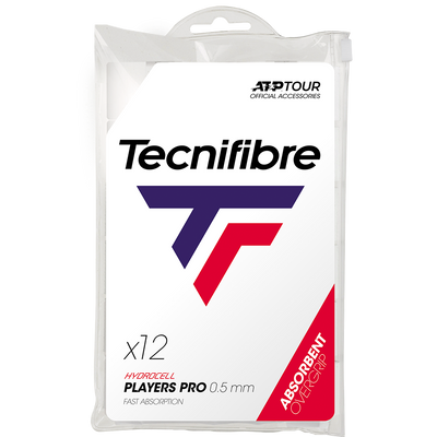 Tecnifibre Pro Players Overgrip White - Pack of 12